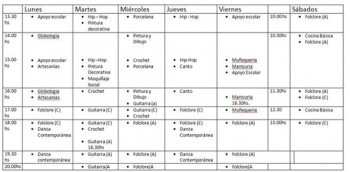 horarios