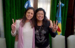 diana sacayan con senadora moreti