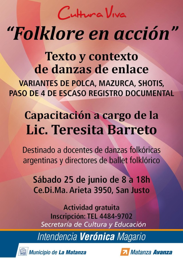 185-CE.Segunda capacitación en Folklore